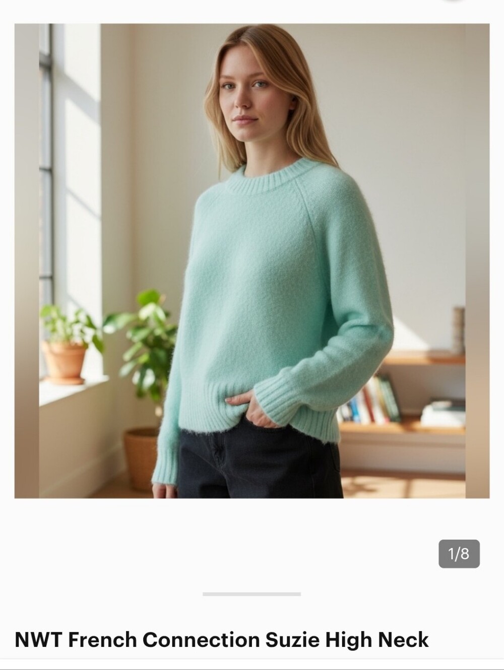 French Connection Mint Crewneck Sweater